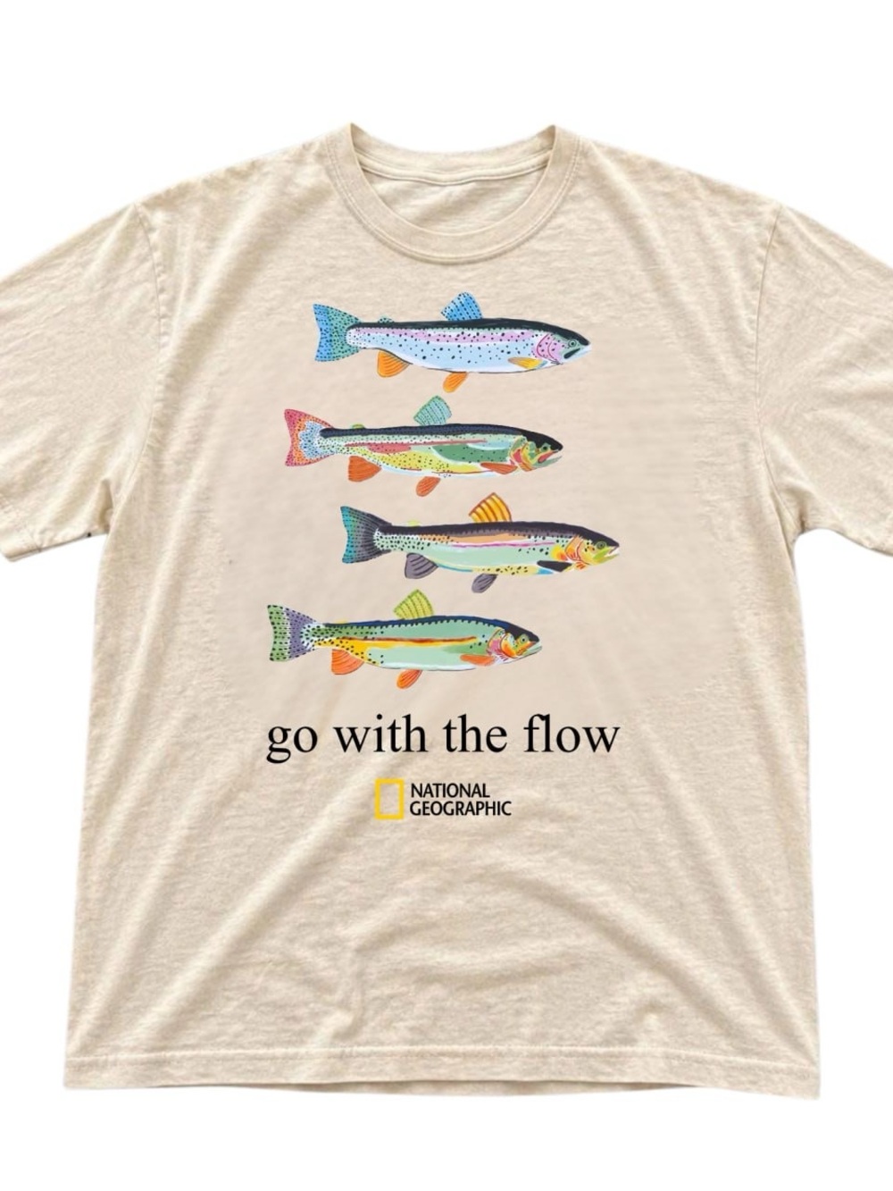 Gildan Short-Sleeve Tee with Colorful Fish Graphic